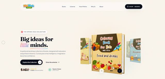 MiniMinds Studio — children's book catalogue